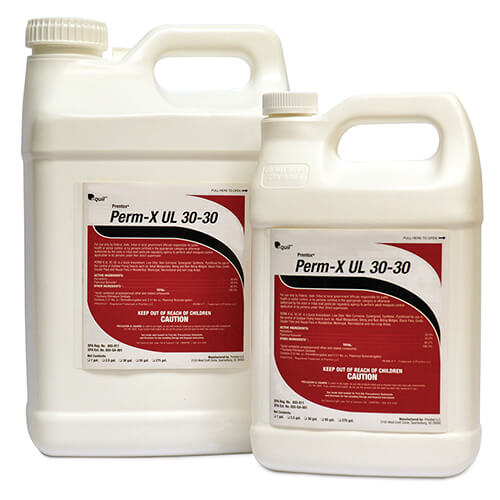 Two different sized square jugs of the Perm-X UL 30-30 product