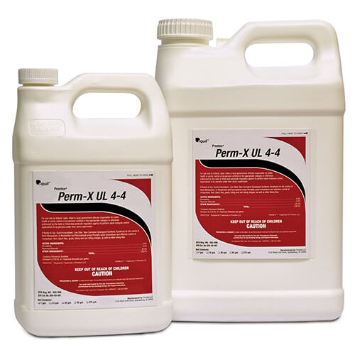 Two different sized square jugs of the Perm-X UL 4-4 product