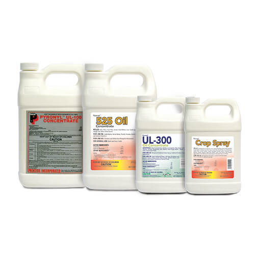 Four different Pyronyl products sit side-by-side.